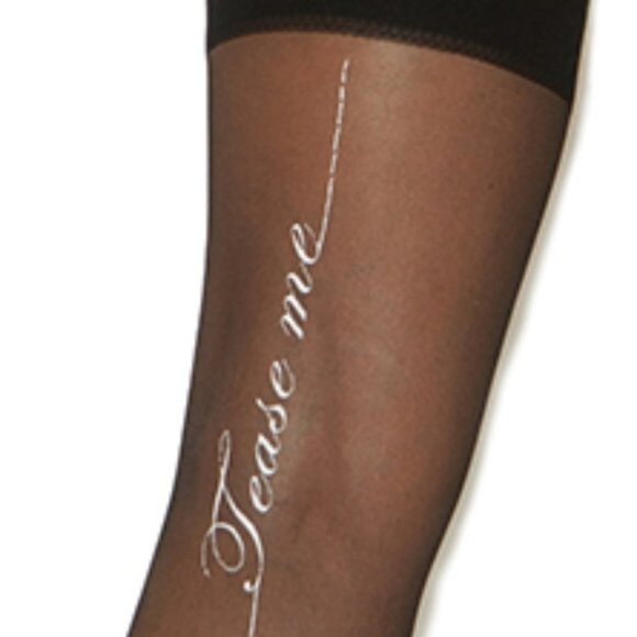 "Bite Me, Whip Me, Tease Me" Sheer Thigh Highs - Picture 8 of 10